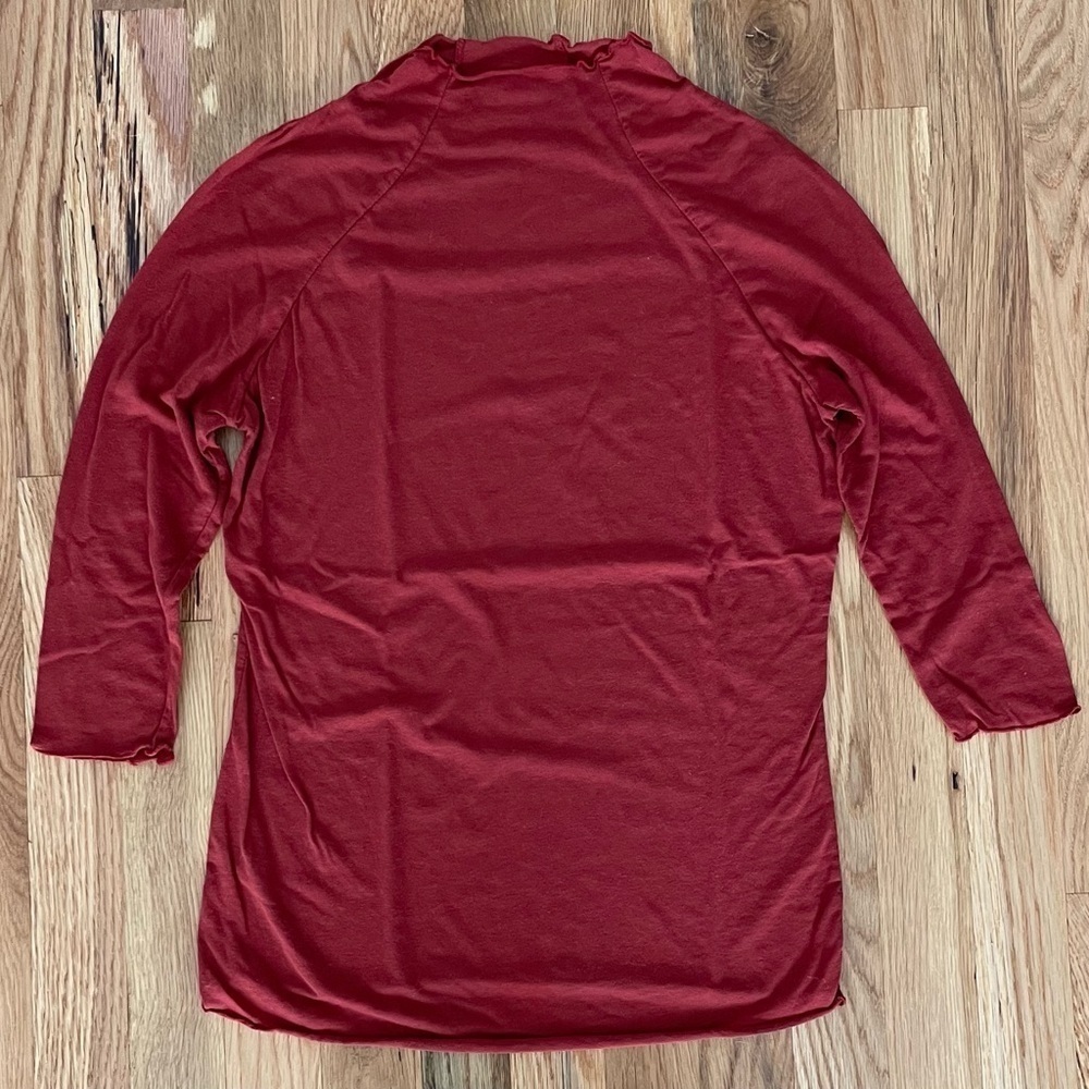 Intimately Free People Thin Mock Neck Red Short Sleeve Top T-Shirt Size XS